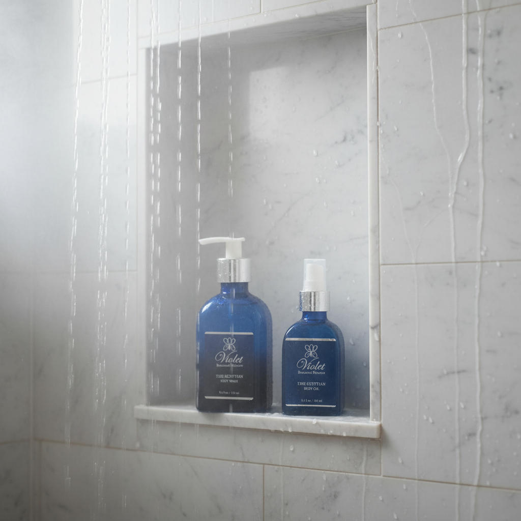 The Egyptian Shower Duo — Body Wash + Body Oil - Violet Botanical Skincare®