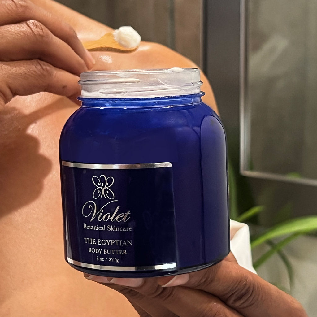 Body Butter 8 oz The Egyptian Nilotica Shea with spoon dispensing